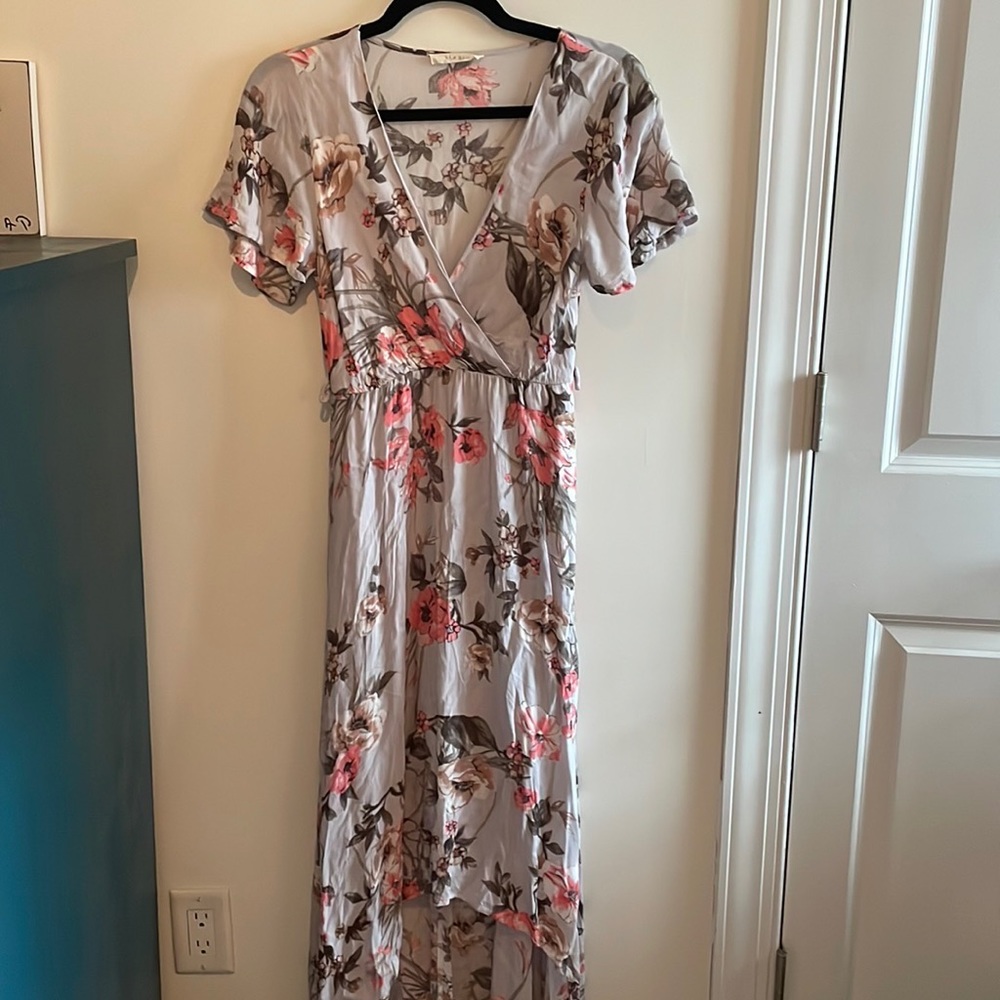 Ilia Ilia High-Low Floral Midi Dress